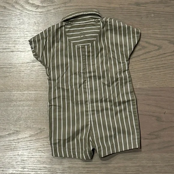 Banana Republic Olive and White Striped Kids One Piece - Picture 3 of 4